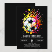 Invitation Magique Soccer Kids Editable Anniversaire (Devant / Derrière)