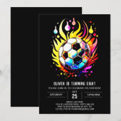 Invitation Magique Soccer Kids Editable Anniversaire (Devant / Derrière)