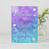 Invitation Magique sous la mer Douce 16 16e fête d'anniversai (Debout devant)