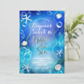 Invitation Magique sous l'océan bleu foncé Douze ans Annivers (Debout devant)