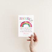 Invitation Magique Un Rainbow coloré 1er anniversaire