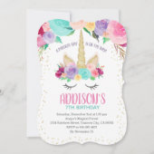 Invitation Magique Unicorn Anniversaire Baby Shower Invitatio (Devant)
