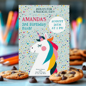 Invitation Magique Unicorn Anniversaire Bash Editable Kids Pa