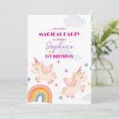 Invitation magique Unicorn Dreamland (Debout devant)