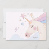 Invitation Magique Unicorn fête d'anniversaire (Dos)