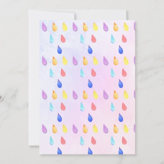 Invitation Magique Unicorn Fille fête d'anniversaire (Dos)