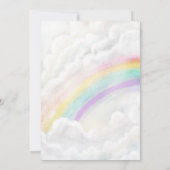 Invitation Magique Unicorn Party Rainbow Girl Pastel Annivers (Dos)