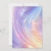 Invitation Magique Unicorn Pastel 4ème anniversaire (Dos)