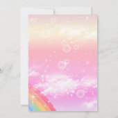 Invitation Magique Unicorn Rainbow Anniversaire Party (Dos)