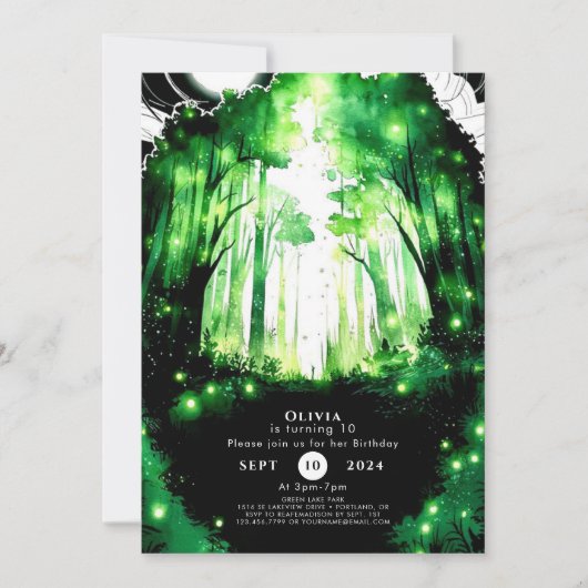 Invitation Magique Whimsy Woodland (Devant)