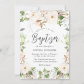 Invitation Magique White Winter Wonderland Blush Baptism (Devant)