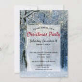 Invitation Magique Winter Wonderland Noël Party (Devant)