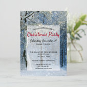 Invitation Magique Winter Wonderland Noël Party (Debout devant)