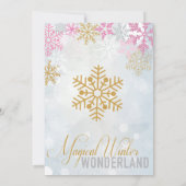 Invitation Magique Winter Wonderland Unicorn Birthday Invitat (Dos)