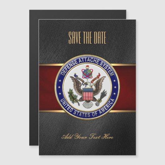 Invitation Magnétique [100] Emblème du système d'attaché de défense des  (Devant / Derrière)