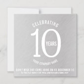 Invitation Magnétique 10 ans anniversaire de l'entreprise enregistrer la (Recto)