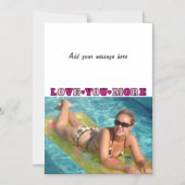 Invitation Magnétique 1 photo add text love you pink magnetic card (Recto)