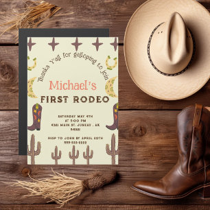 Invitation Magnétique 1er Rodéo Fête Western Anniversaire Country