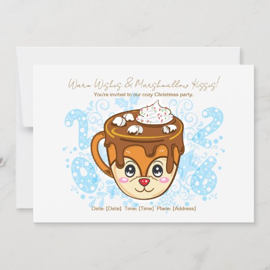 Invitation Magnétique 2026 Christmas Reindeer (Recto)