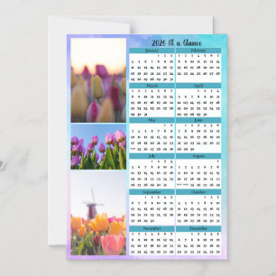 Invitation Magnétique 3 Calendrier Tulipe Image en un Coup d'Œil