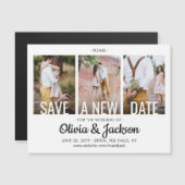 Invitation Magnétique 3 Mariage photo Postpone | Modifier | Enregistrer  (Devant / Derrière)