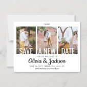 Invitation Magnétique 3 Mariage photo Postpone | Modifier | Enregistrer  (Recto)