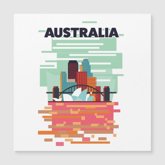 Invitation Magnétique Affiche de voyage Australie (Devant)