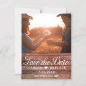 Invitation Magnétique Agritourisme rustique Photo de script blanc modern (Recto)