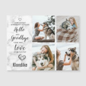 Invitation Magnétique Aimant de collage photo pour mémorial d'animal de  (Devant)