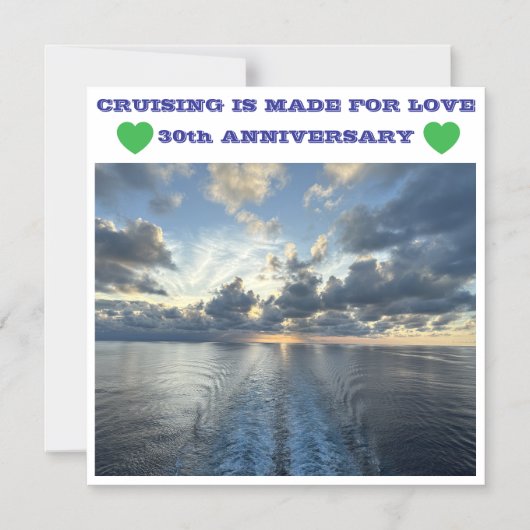 Invitation Magnétique AIMANT DE PORTE CROISIÈRE 30e ANNIVERSAIRE (Recto)