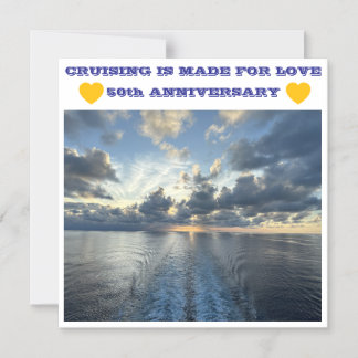Invitation Magnétique AIMANT DE PORTE CROISIÈRE 50e ANNIVERSAIRE