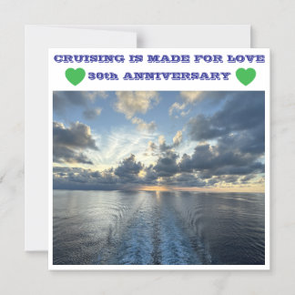 Invitation Magnétique AIMANT DE PORTE DE CROISIÈRE 30e ANNIVERSAIRE