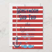 Invitation Magnétique Aimant de porte de croisière en lune de miel (Recto)