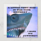 INVITATION MAGNÉTIQUE AIMANT DE PORTE POUR CROISIÈRE SUR LES REQUINS (Recto)