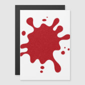 Invitation Magnétique Aimant personnalisé avec éclaboussures de paillett (Devant / Derrière)