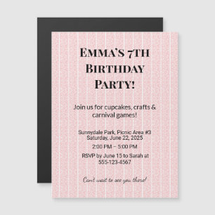 Invitation Magnétique Aimants de sauvegarde de date de fête d'anniversai
