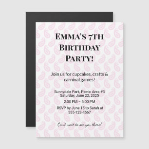 Invitation Magnétique Aimants de sauvegarde de date de fête d'anniversai