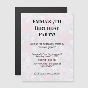 Invitation Magnétique Aimants de sauvegarde de date de fête d'anniversai