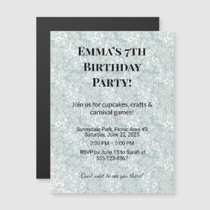 Invitation Magnétique Aimants de sauvegarde de date de fête d'anniversai