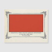 Invitation Magnétique Alphonse Allais, April Fools, Rouge, Art Abstrait (Devant)