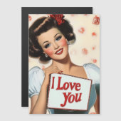 Invitation Magnétique Amour rétro (Devant / Derrière)