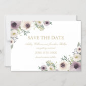 Invitation Magnétique Anemone Bouquet magnétique Enregistrer la date (Recto)