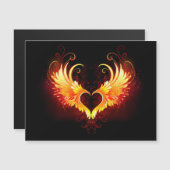 Invitation Magnétique Angel Fire Heart with Wings (Devant / Derrière)