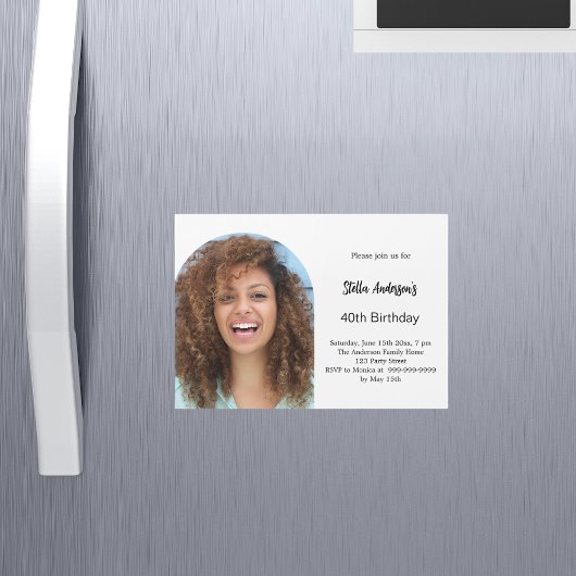 Invitation Magnétique Anniversaire de l'arc photo