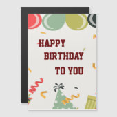 Invitation Magnétique Anniversaire de l'invitation (Devant / Derrière)