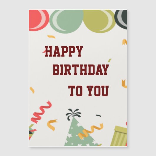 Invitation Magnétique Anniversaire de l'invitation (Devant)