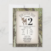 Invitation Magnétique Anniversaire des cerfs de Camouflage (Recto)