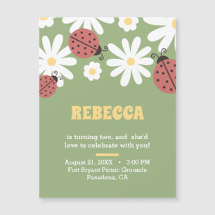 Invitation Magnétique Anniversaire floral personnalisé