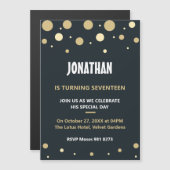 Invitation Magnétique Anniversaire mignon personnalisé (Devant / Derrière)