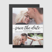Invitation Magnétique Annonce de mariage Simple Save the Date (Devant / Derrière)